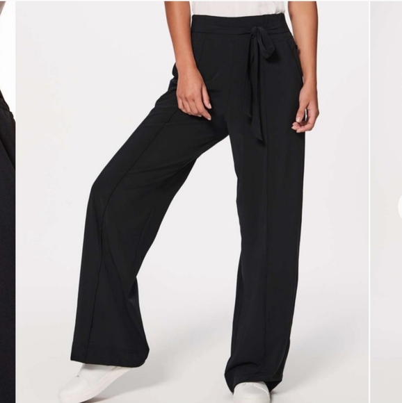 Lululemon Noir wide leg full length pants - Picture 1 of 7